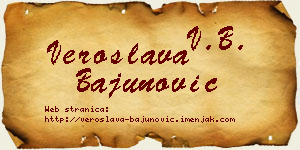 Veroslava Bajunović vizit kartica